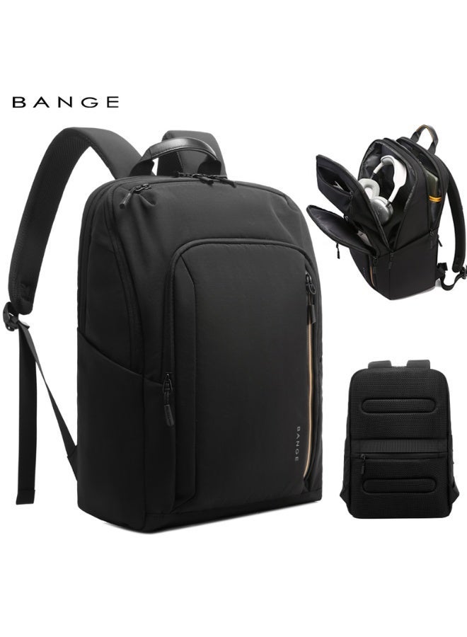 بانجي BANGE 7856 Black Hot Sell New Arrival Wholesale Soft Lightweight Waterproof Men Casual Laptop Backpack - Image 5